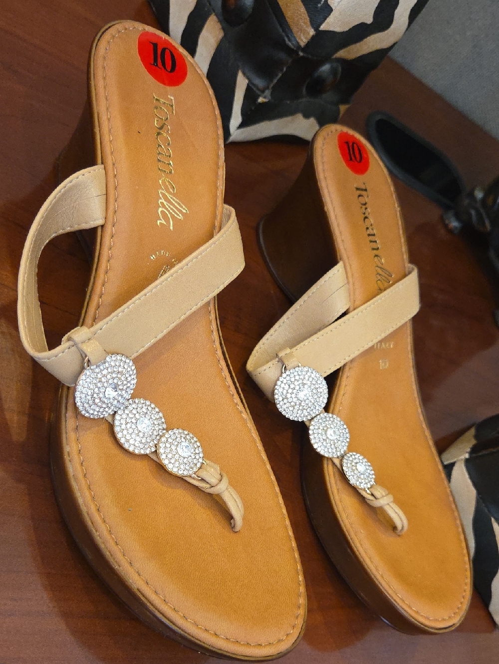Toscan Ella Rhinestone Thong Sandals
